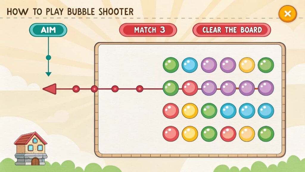 How to Play Bubble Shooter
